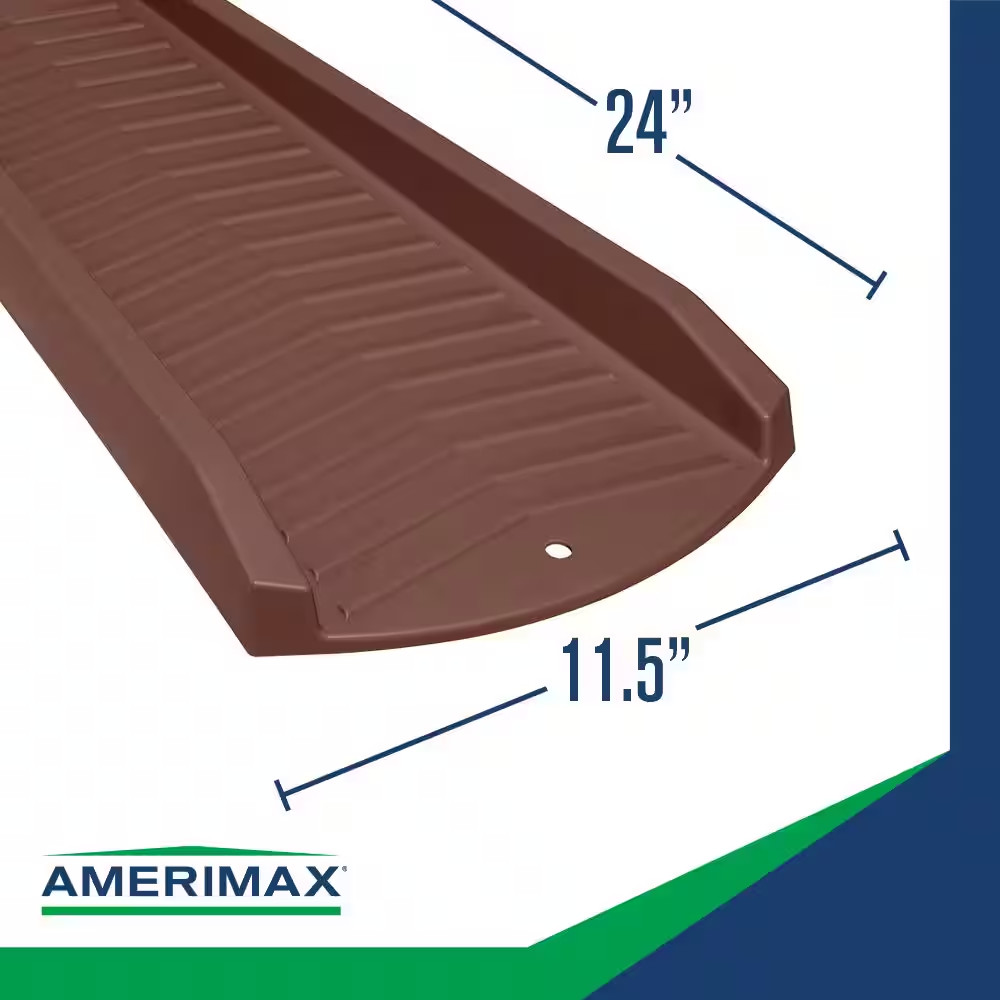 Amerimax 3011-12 Compatible Durable Resin Brown Splash Block NEW