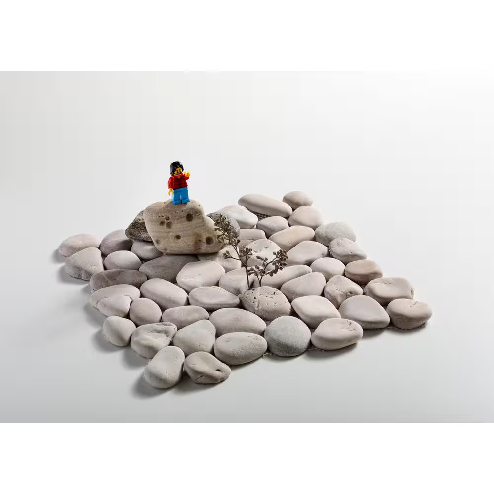 Classic Pebble Tile Tan 11-1/4 In. X 11-1/4 In. X 12.7Mm Mesh-Mounted Mosaic Til