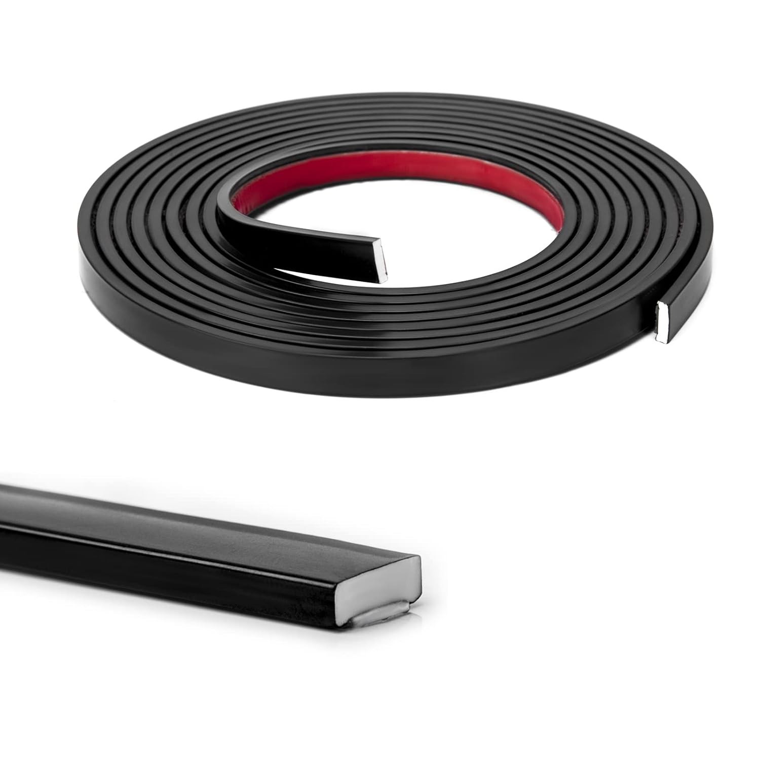 Flexible 10 Ft Peel and Stick Vinyl Molding Trim – Elegant Black Finishing Touch