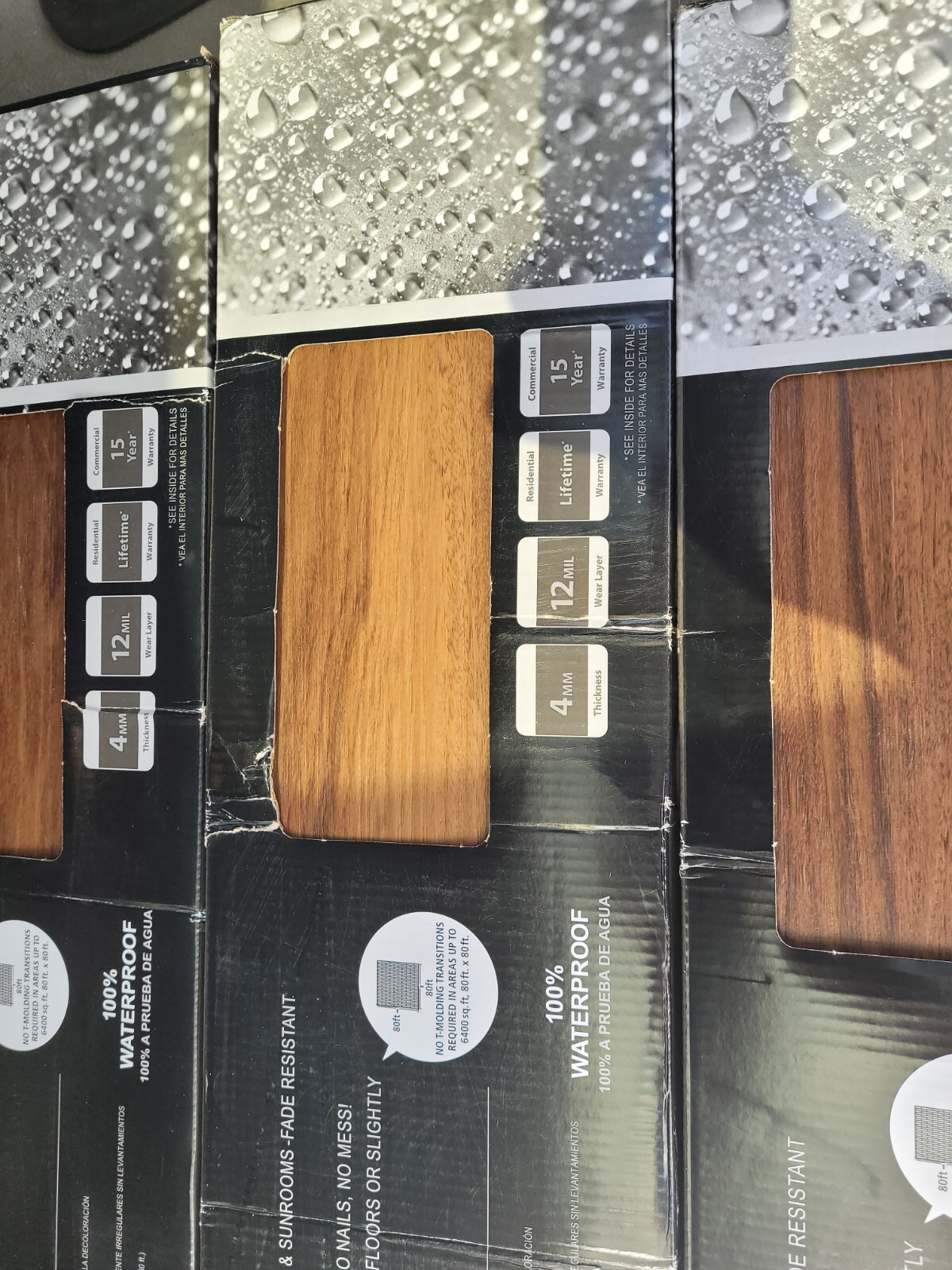 4 New Boxes Of Winter Peak DuraLux Performance, Waterproof, Luxury Floor Vinyl