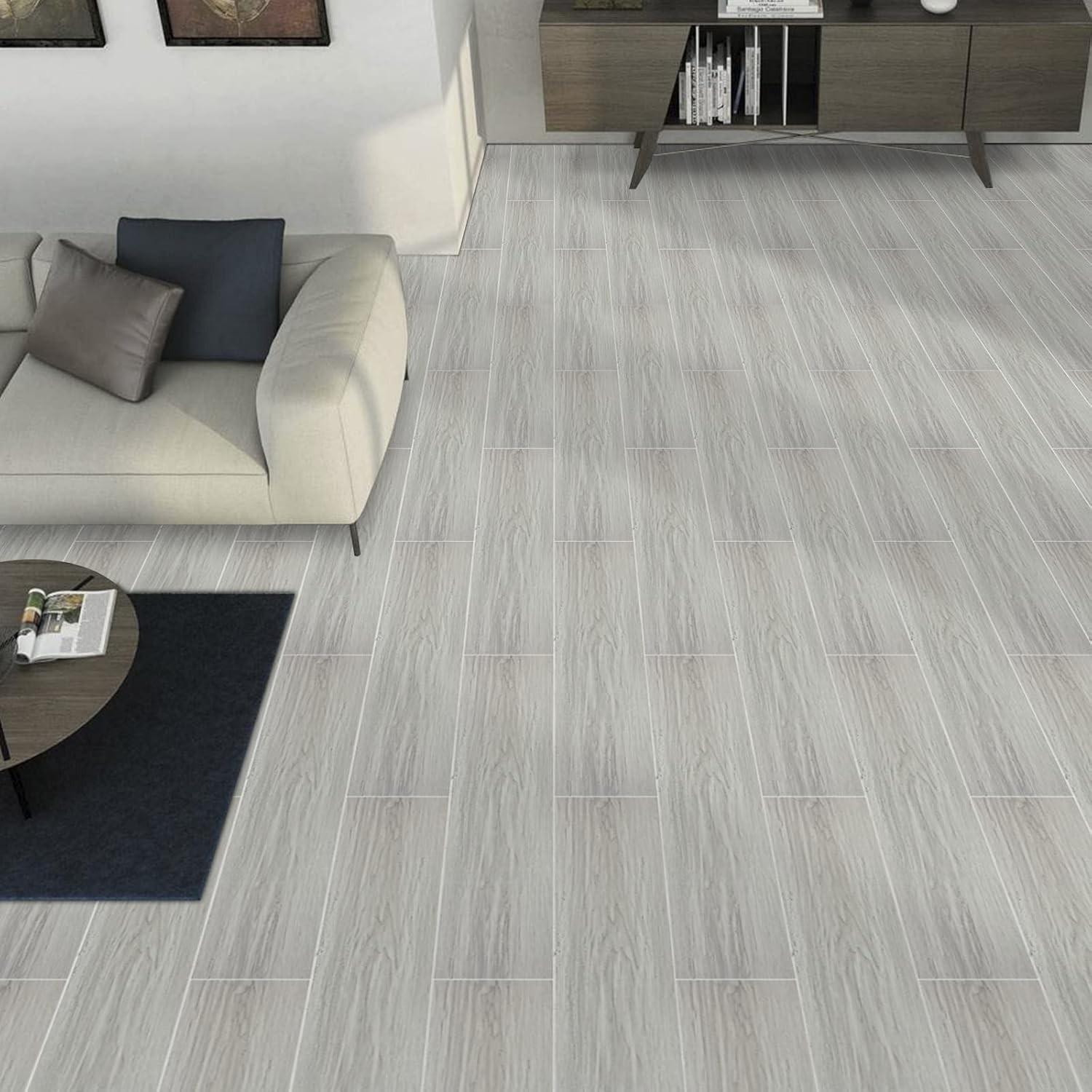 20-Pack 30 Sq.Ft Peel and Stick Floor Tile, Vinyl Plank Flooring, Natural Woo…