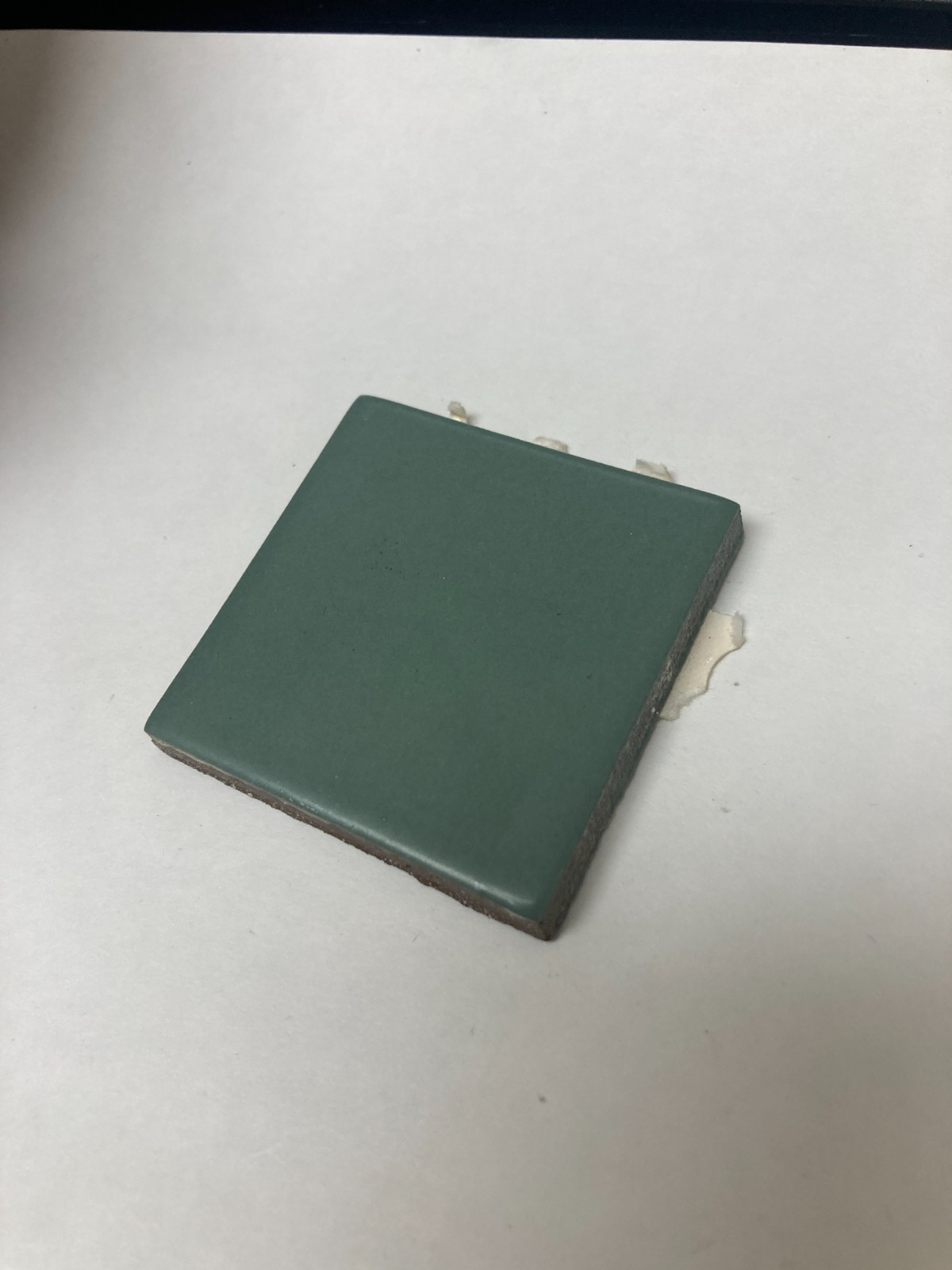 2×2 Tile Matte Patina Green Meshed Wall Remodel Ceramic C#657-555 Sample