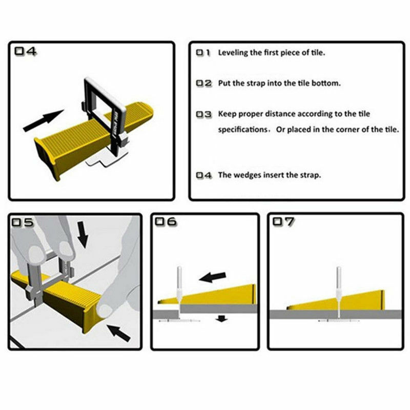 1-1.5-2-3mm Tile Leveling System Clip/Wedge/Pliers Floor Wall Spacer Tiling Tool