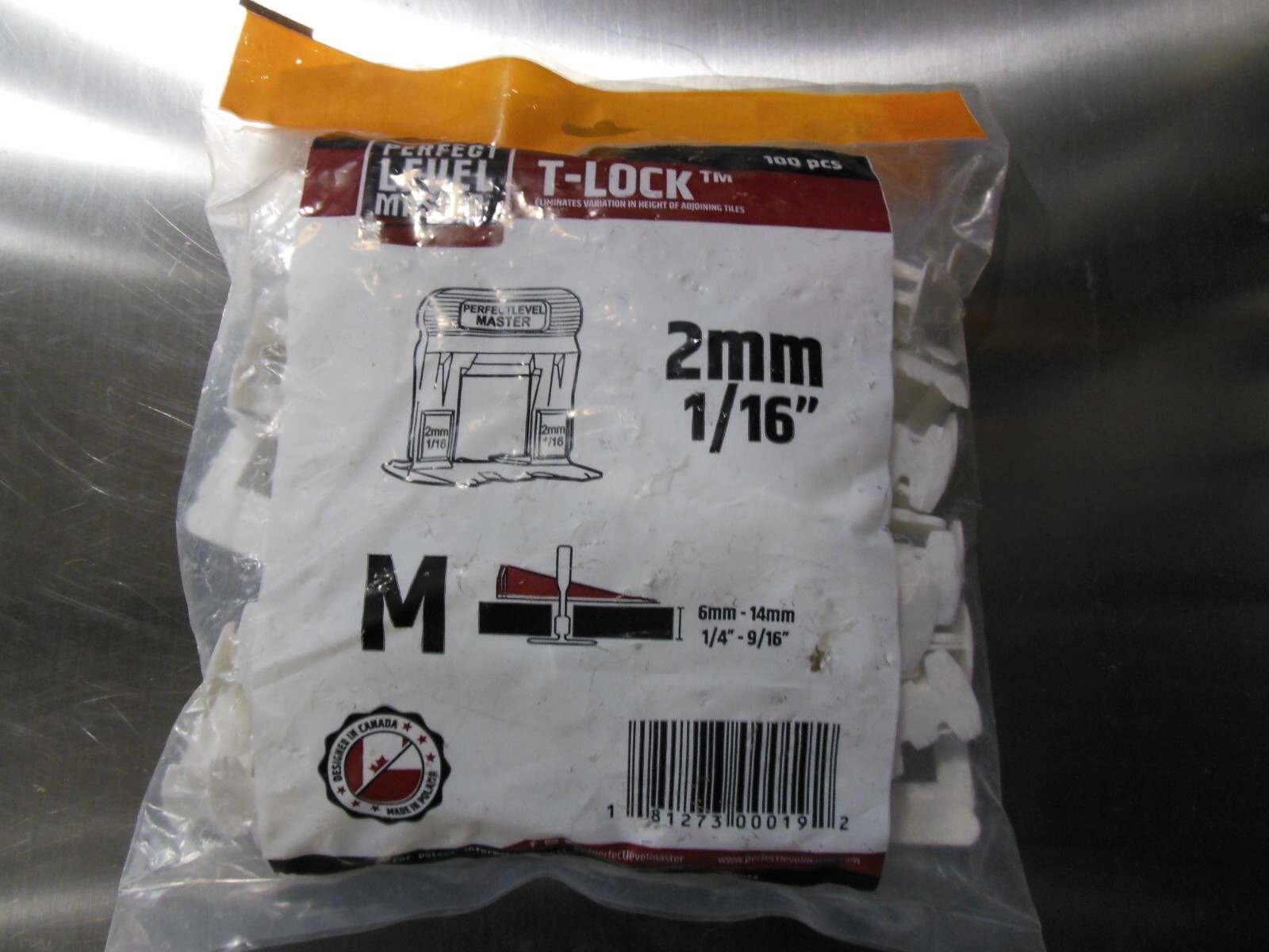 PERFECT LEVEL MASTER T-LOCK 2MM 1/16″ M 6MM-14MM 1/4″-9/16″ 100 PCS