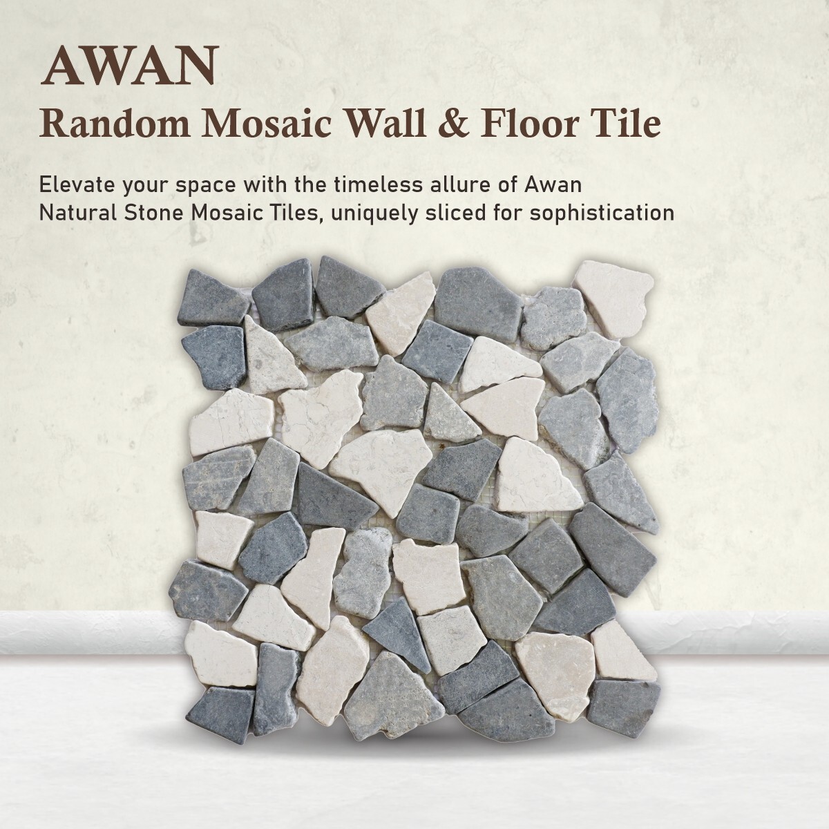 Awan Random Mosaic Wall & Floor Tile ($10.62/SqFt)