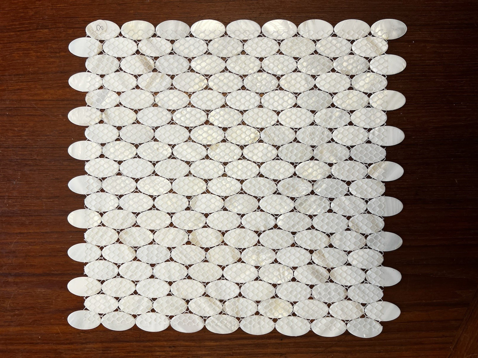 10 Mother of Pearl Real Sea Shell Mosaic Tile 12″x12″ Sheet 1″ Oval Tiles