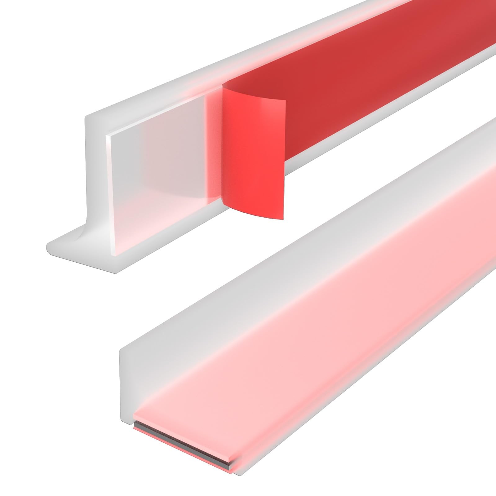 Shower Threshold Water Dam Guard – Self-Adhesive Silicone 39inch, Transparent