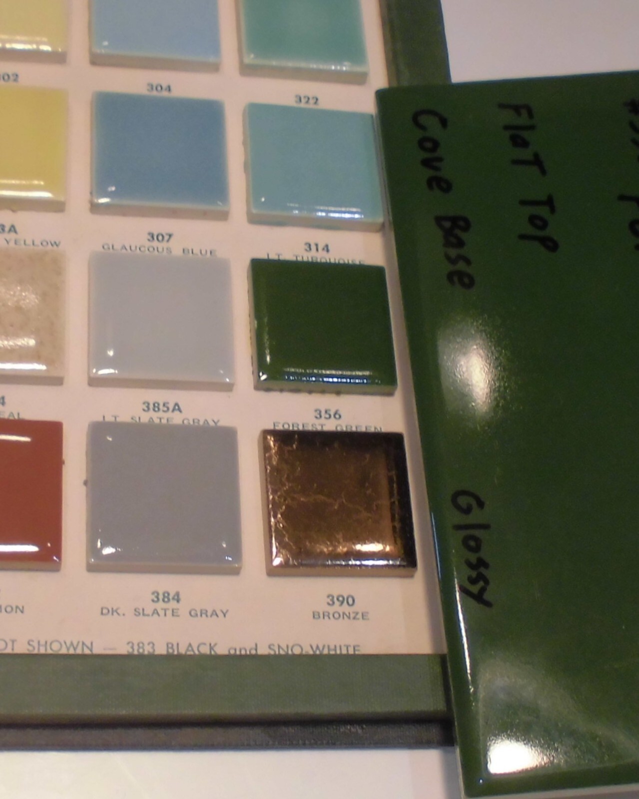 1 pc. Forest Green 4” X 6” Ceramic Cove Base Tile by Robertson Co. Stack-on-Top