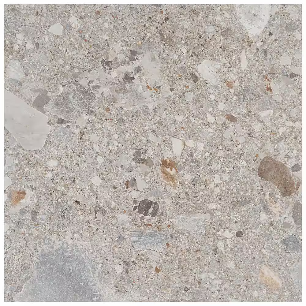Luxe Terrazzo Earth 23.54 In. X 23.54 In. Matte Terrazzo Look Porcelain Floor an