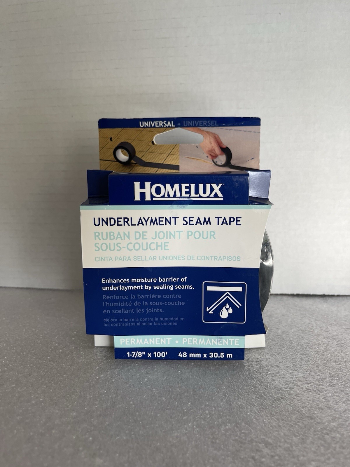 UNDERLAYMENT SEAM TAPE MOISTURE RESISTANT 1-7/8″ X 100′