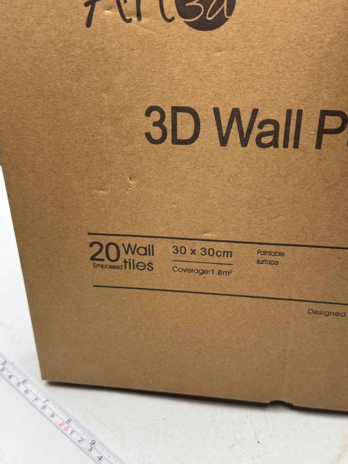 Art3d 3D Wall Panel 11.8×11.8 White Decorative Paintable Tiles 1.8m2- Box of 19