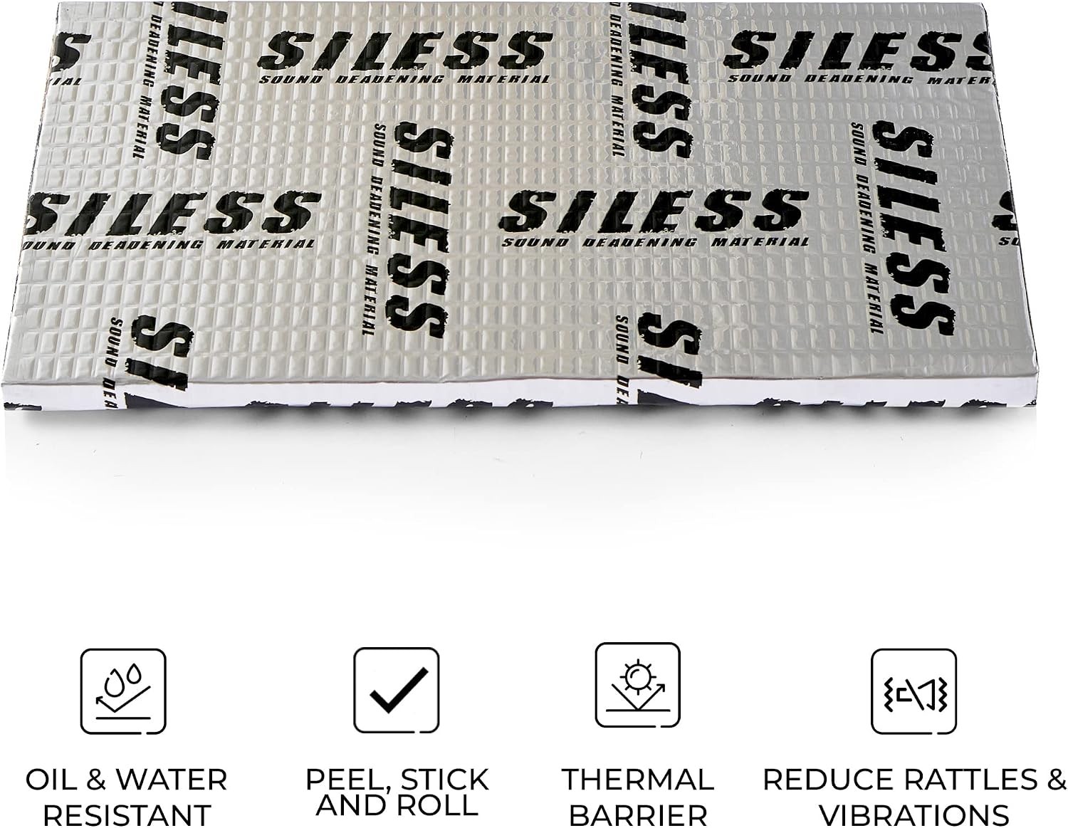 Siless 80mil 36sqft Car Sound Deadening Mat Butyl 2mm Noise Vibration