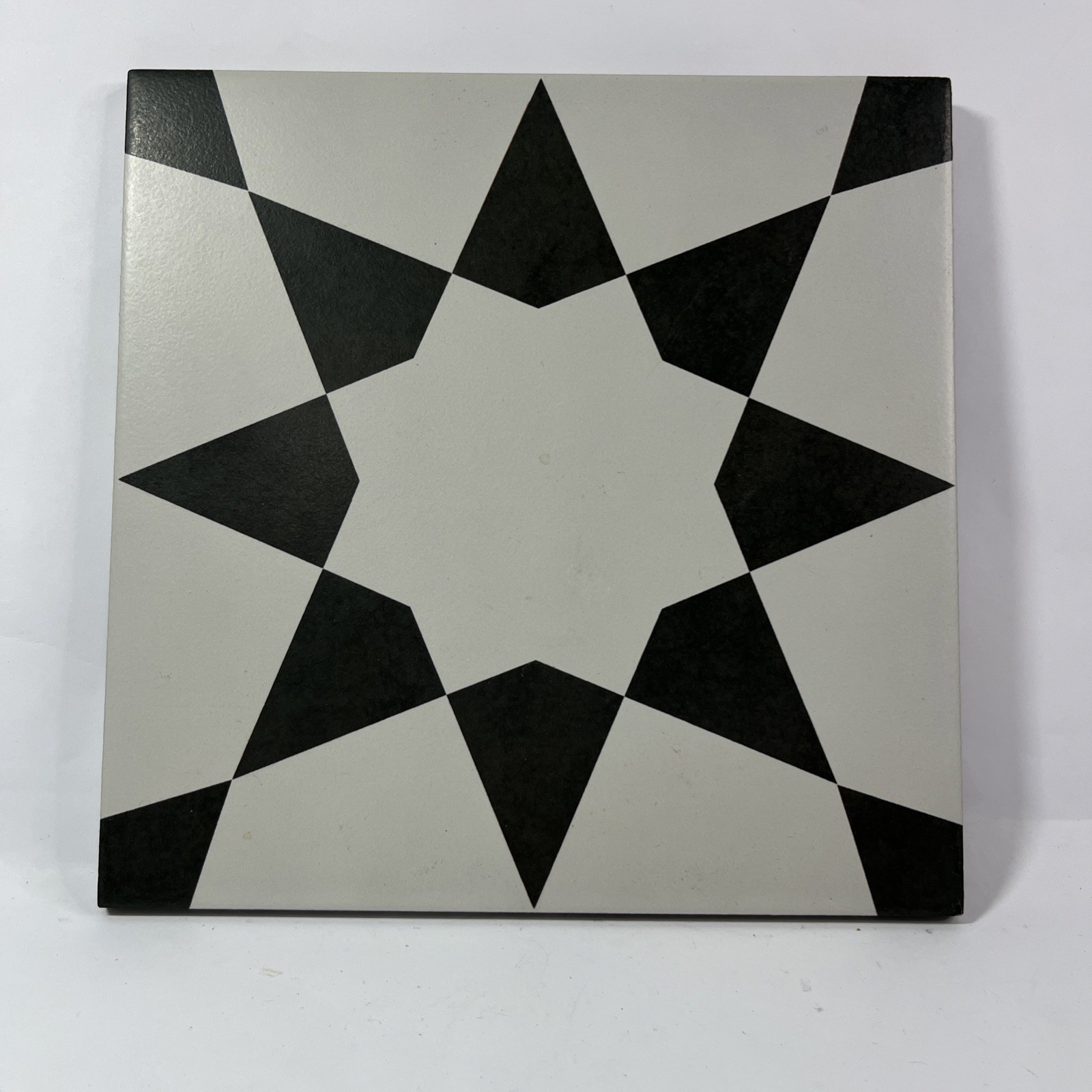 Satori Nouveau Nero Starlight Deco 8”x 8” Matte Porcelain Decorative Tile Turkey