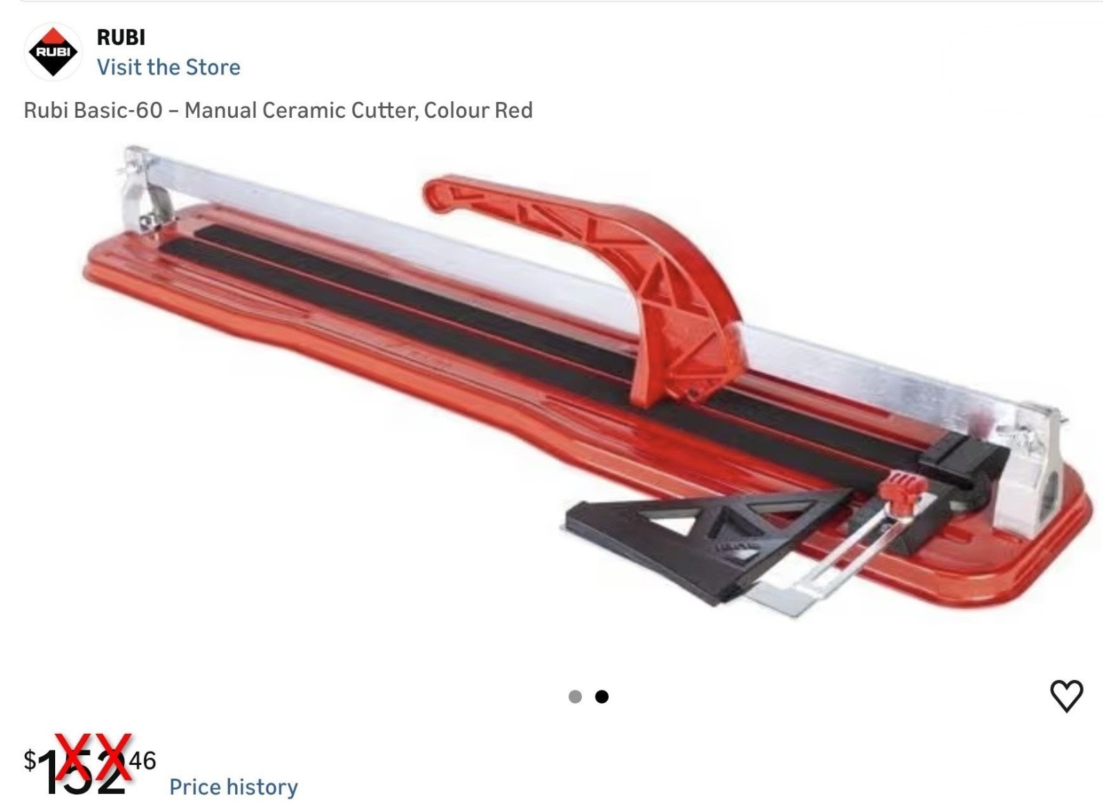 Rubi Easy Cuts Basic 61/24 Manual Ceramic Tile Cutter Cutting Tool Open Box