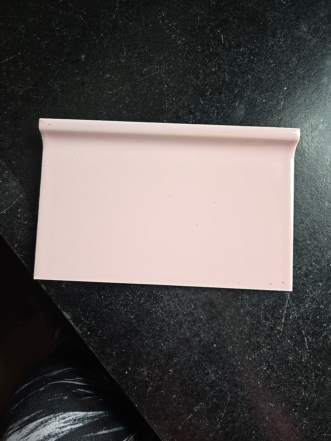 Vintage 6 1/8″ X 3 3/4″ Light Pink Cove Base Tile NOS