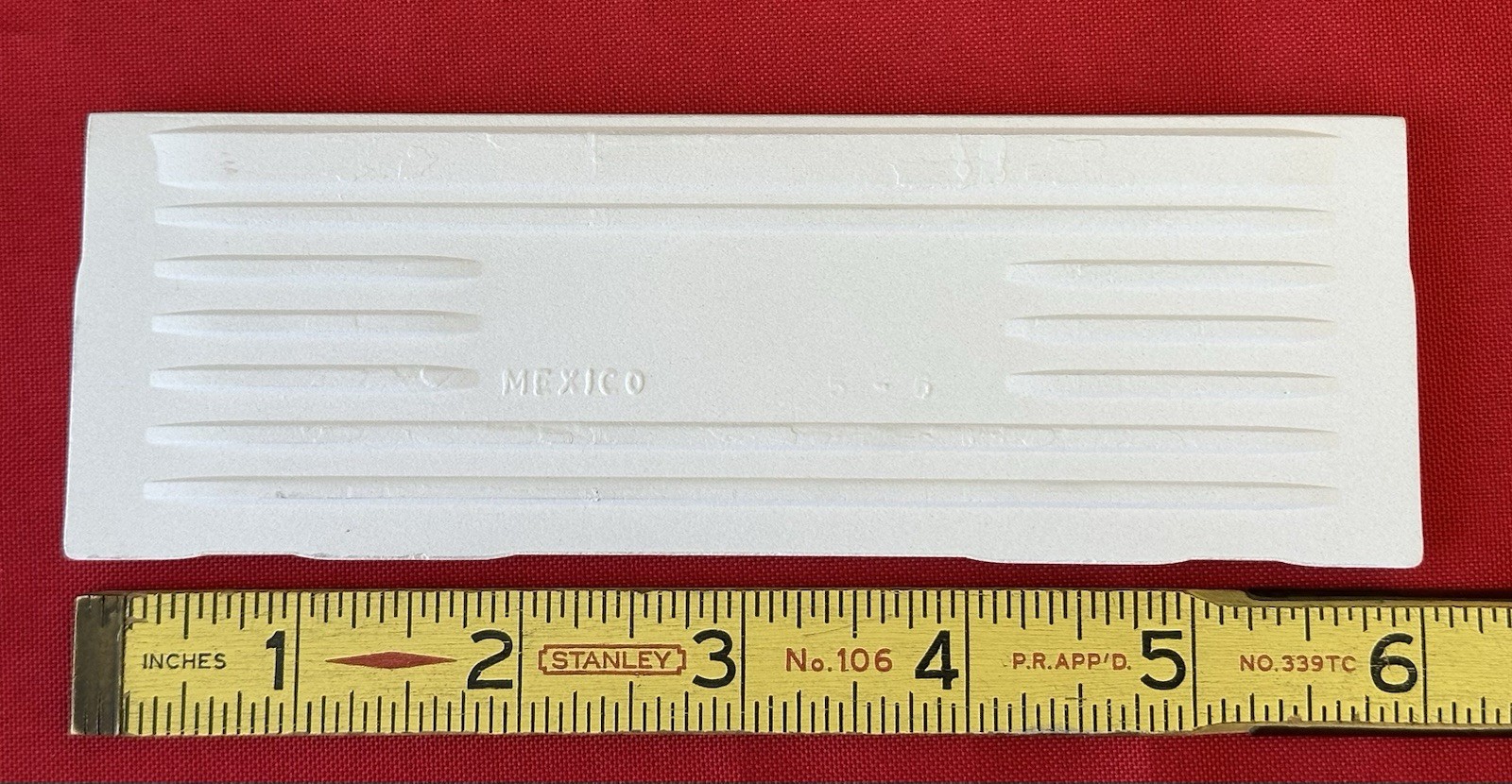 1 pc. Gloss Biscuit #91 by American Olean 2″ X 6″ Surface Bullnose Ceramic Tile