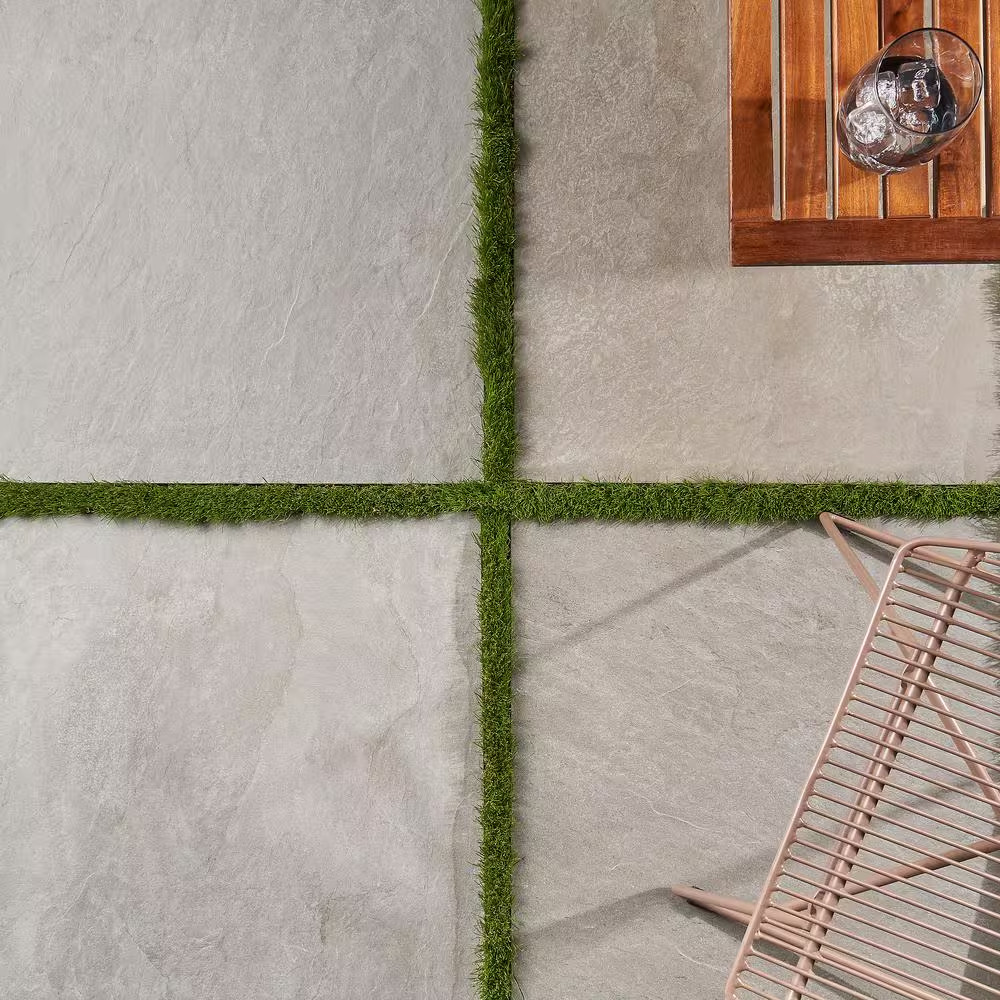 Ridge Bluestone Full Color 24 In. X 24 In. Textured Matte Porcelain Floor Paver
