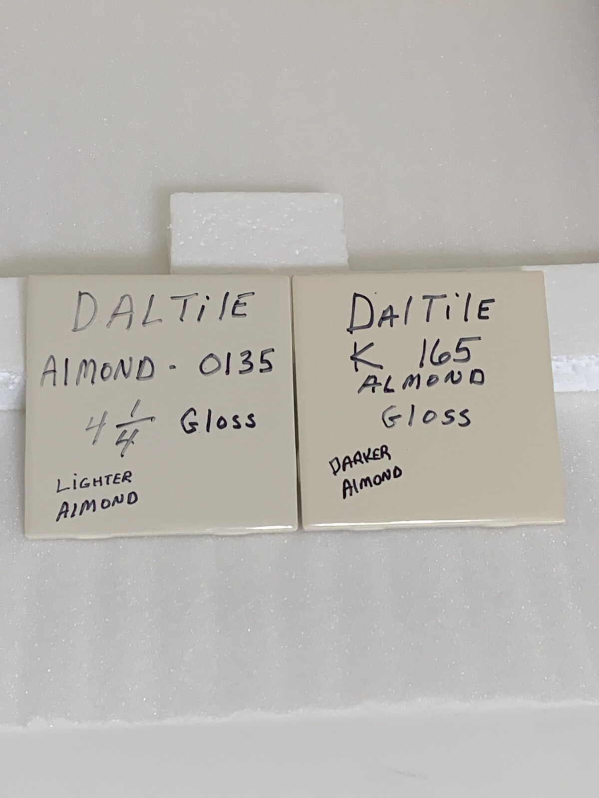 Vintage New Daltile Ceramic 4 1/4″ x 4 1/4″ Almond #K165 Gloss *10 pcs*