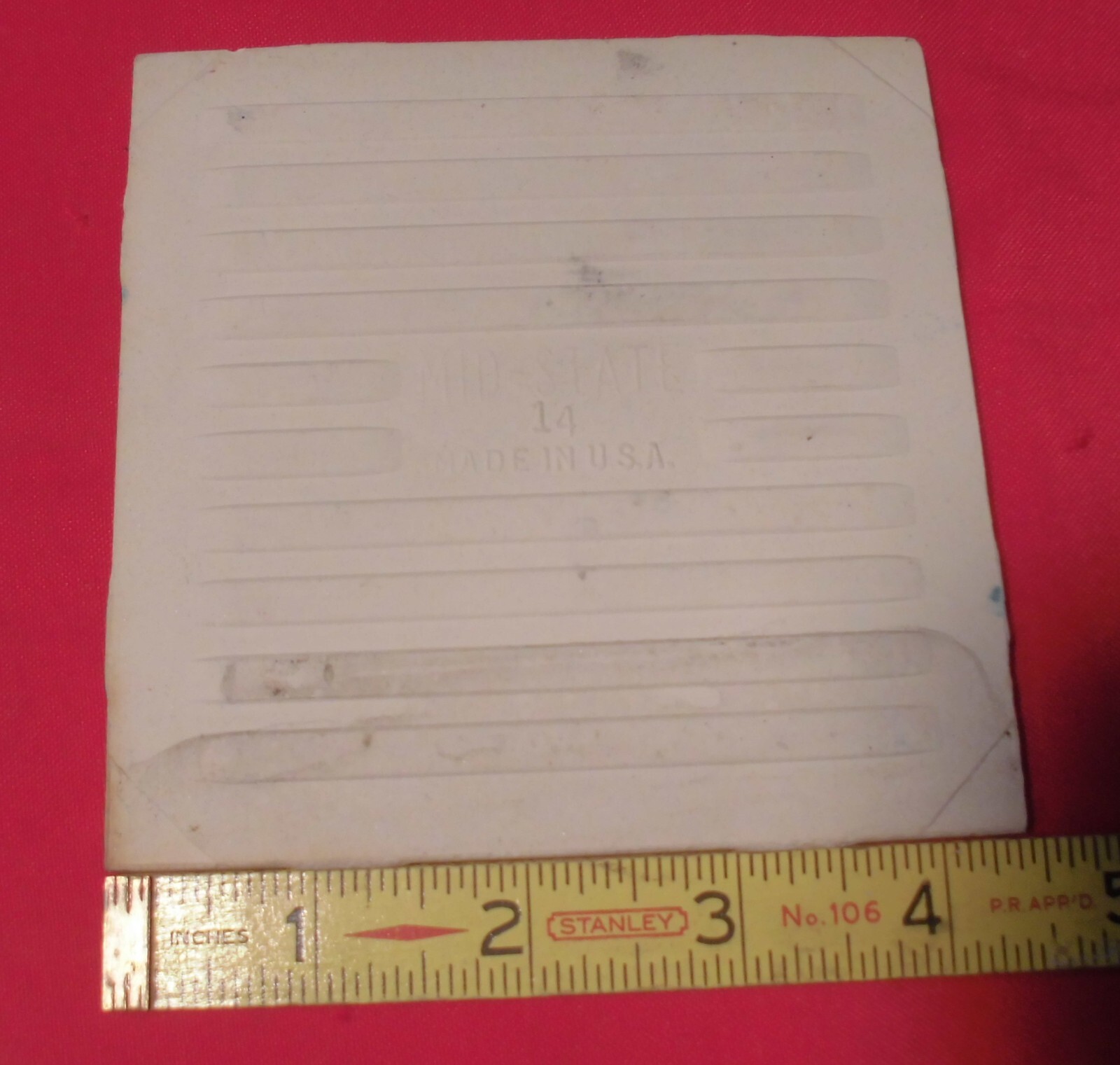 1 pc. Regency Blue: Matte Ceramic Tile 4-3/8″ by Mid-State Tile Co. NOS