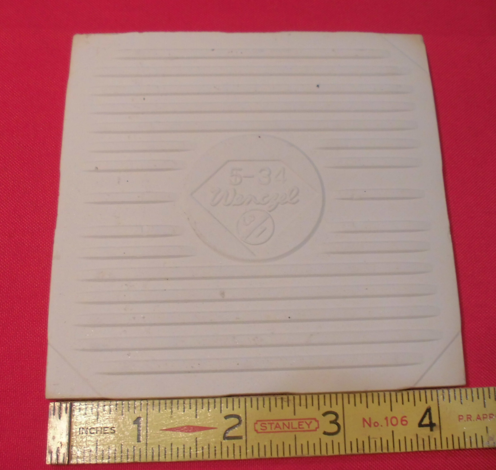 1 pc. Oatmeal – Buckwheat: 4-5/16″ Ceramic Tile by Wenczel Co. Made 1970’s New