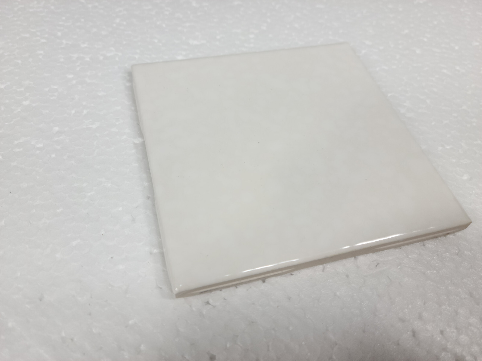 Snow White Ceramic Florida Tile 4 3/8 in FT Rippled Subway Square Potters Touch