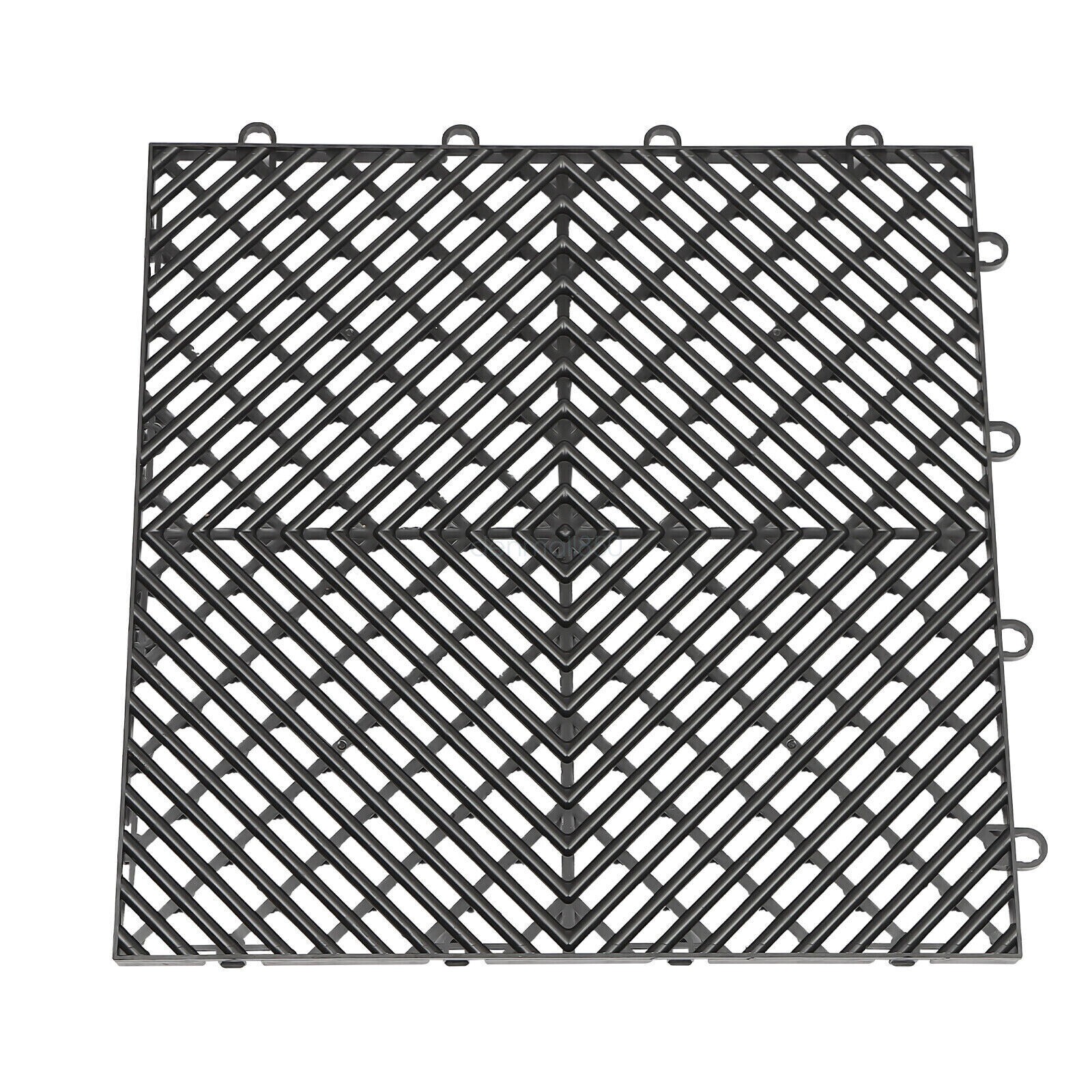 12×12″ Interlocking Garage Floor Tiles 25/55 PCS Deck Tile Snow Water Drainage