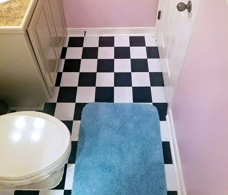 100 PACK FLOOR TILES FLOORING PEEL AND STICK VINYL CHECKERBOARD STYLE 100 SQ FT