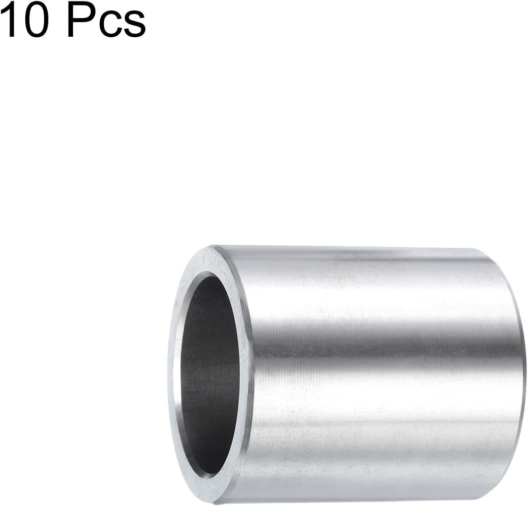 uxcell 10pcs Stainless Steel Spacer 3/4″ Bore x x 1″ x 1″, Silver tone