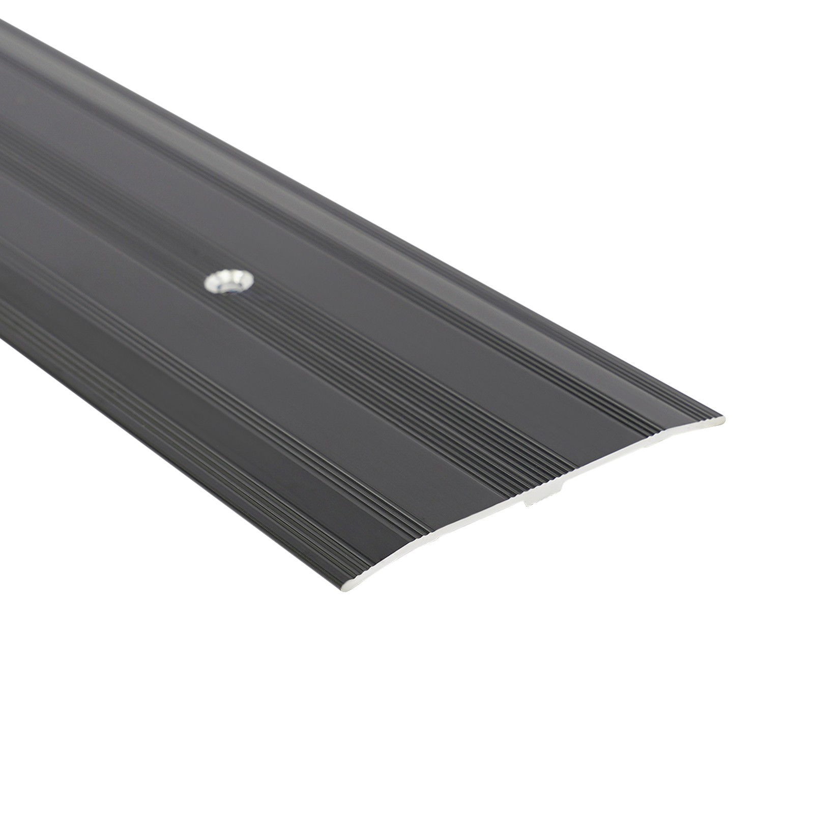 Aluminum Floor Transition Strips Set Of 5 90 × 6 × 1 cm Black