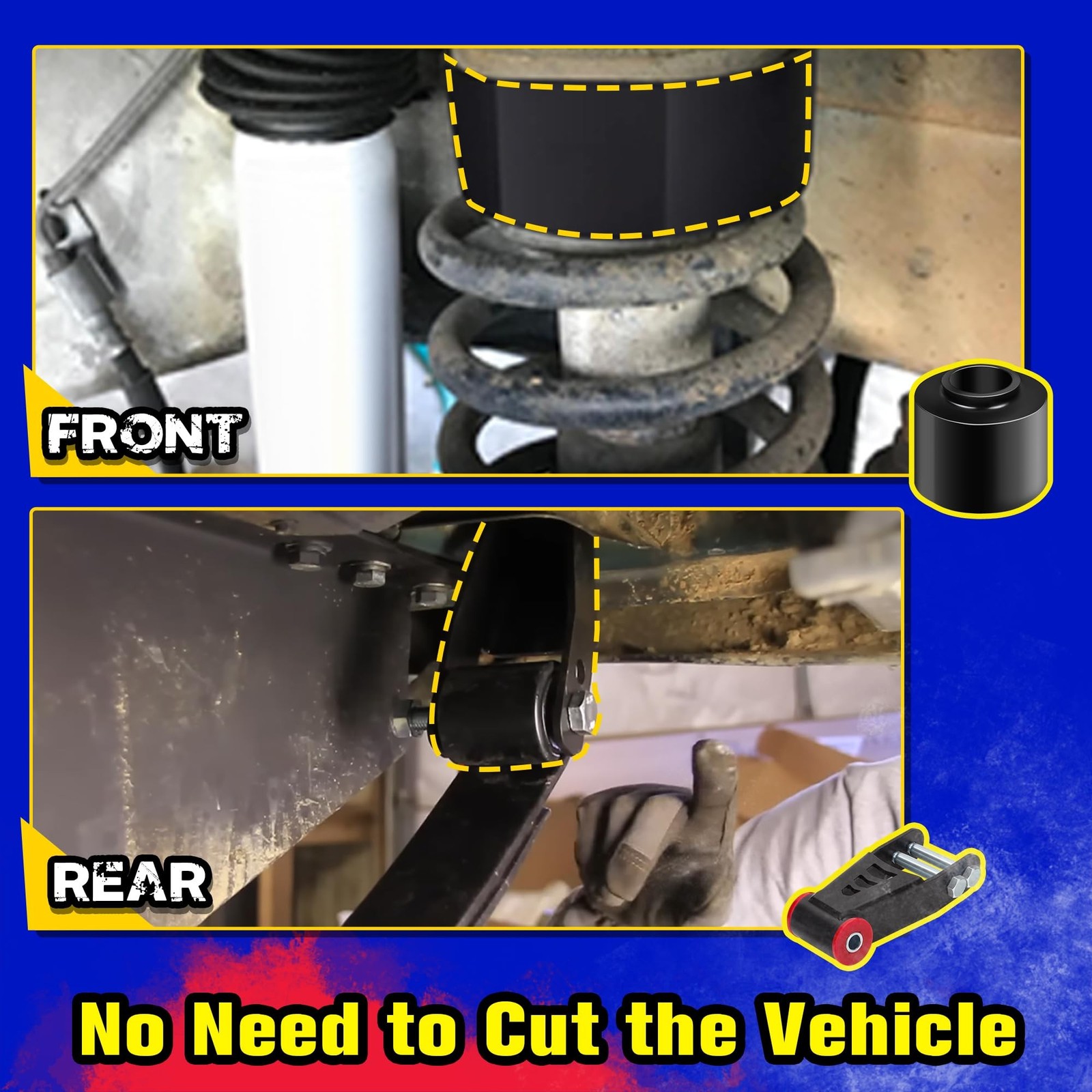 KSP XJ Lift Kits 3″F+2″R, Full Leveling Lift Kits Compatible with Jeep Cherok…