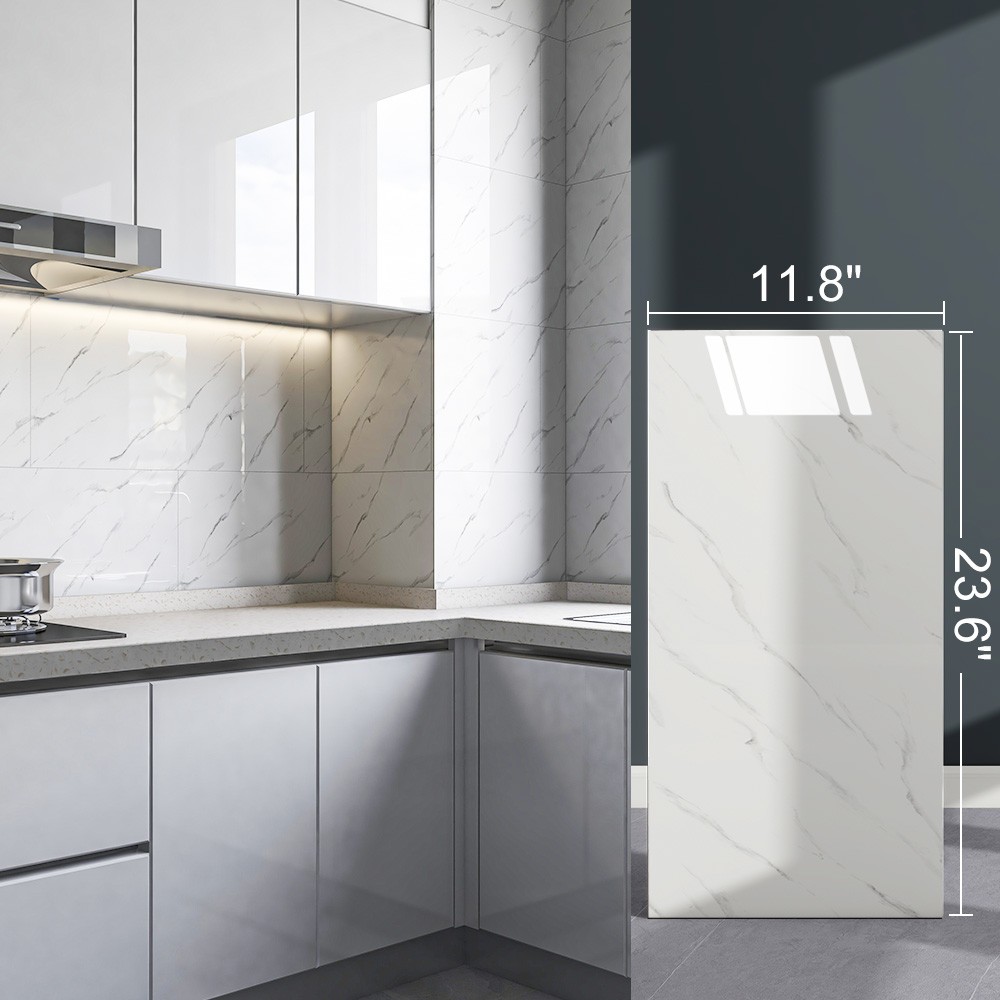 20/40pcs Oversized Marble Tiles Wall Panels Set – Self-Adhesive Marble Sheets