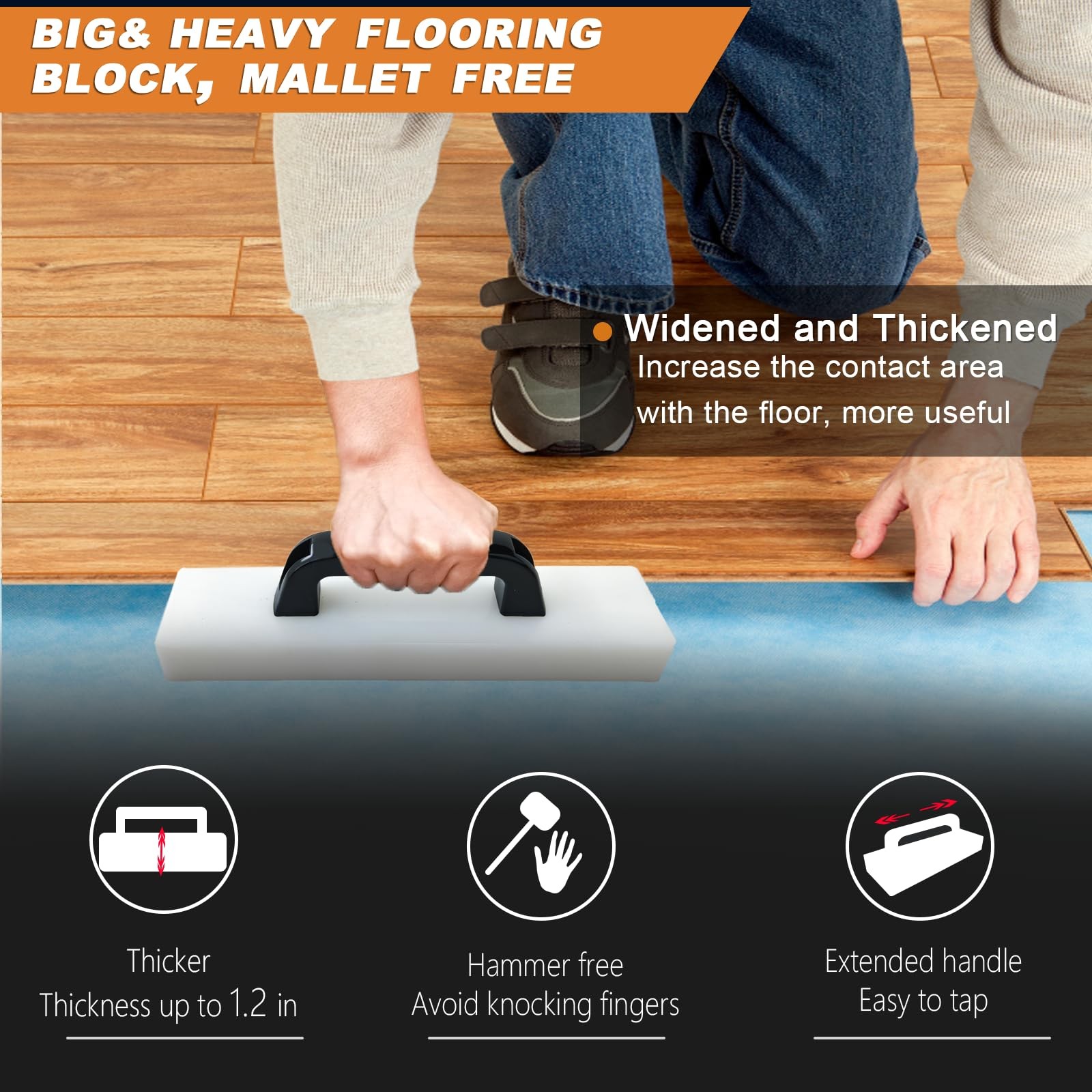 Heavy Tapping Block for Laminate Flooring, Tapping Block for Vinyl Plank Floorin