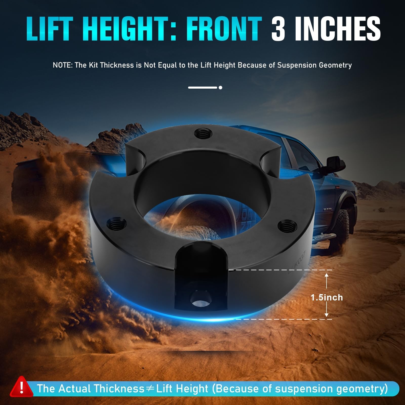 3″ Front Leveling lift kits Fit for Tacoma, 3 Inch Front Lift Strut Spacers f…