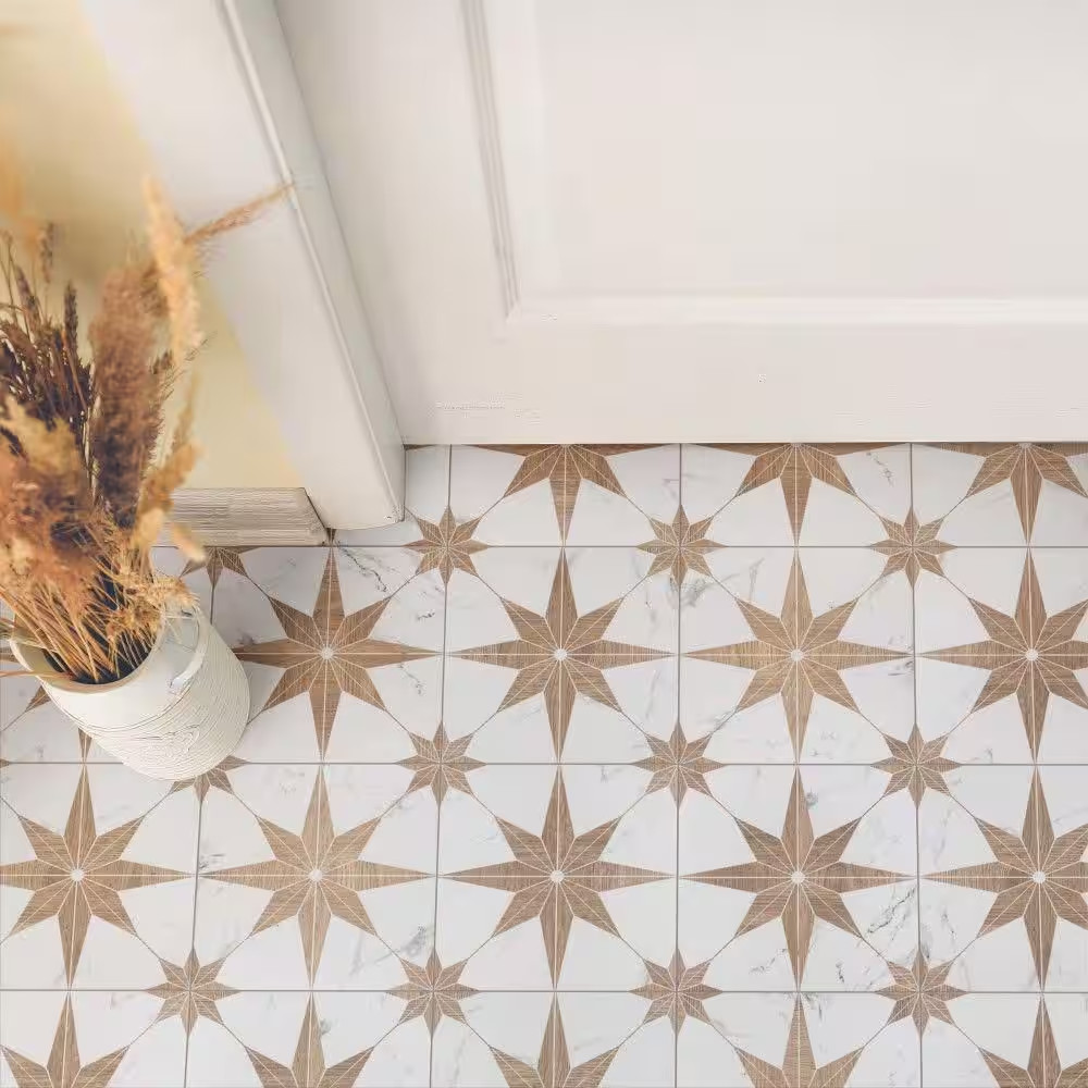 Llama Stella Loire Noce 9-3/4 In. X 9-3/4 In. Porcelain Floor and Wall Tile (10.