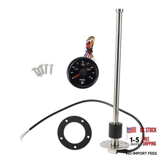 1set Fuel Sending Unit and Gauge Kit 330mm Length Boat Fuel Sending Unit 12.99″