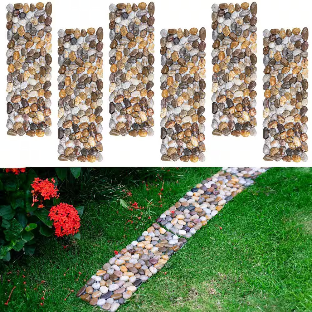 9.5 In. X 8.5 In. X 0.5 In. Roundness Polished Pebble Decorative Pathway River R