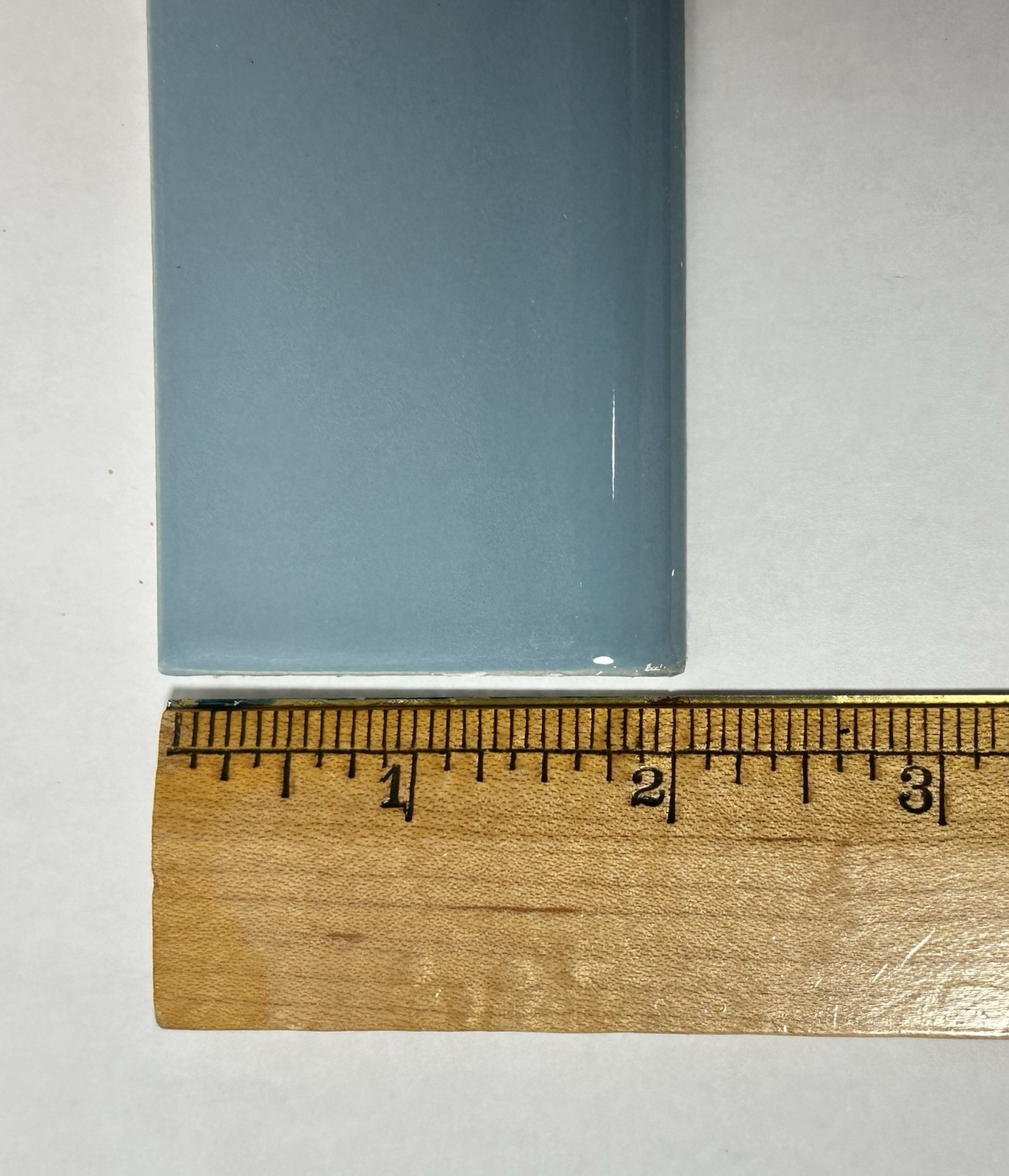5 Vintage Blue Ceramic Tile Edge Rounded MCM Subway Square Shower Kitchen Bath