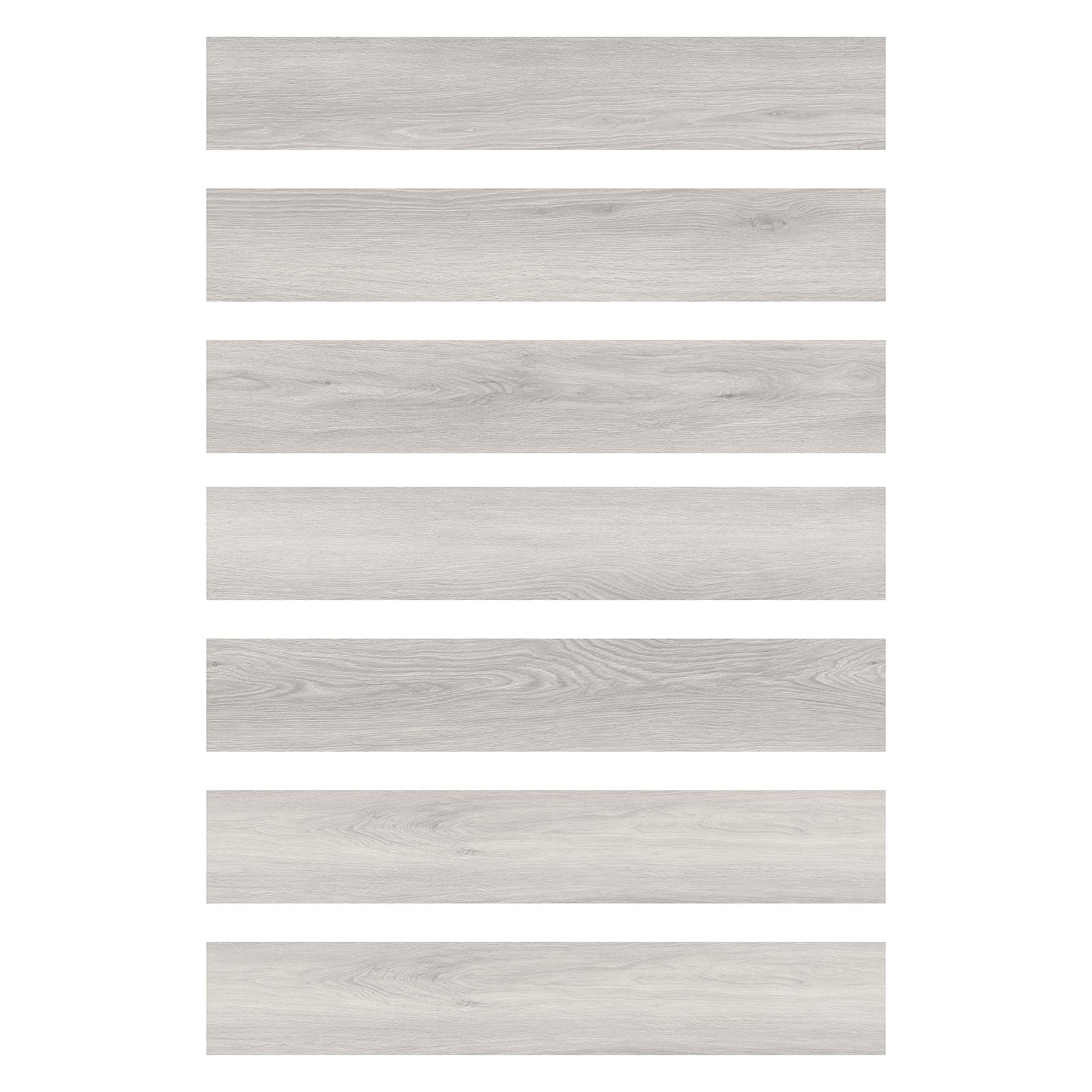FloorPops FPW6159 Light Grey Peel & Stick Wood Floor Planks 36×6-in 7 Tile Pack