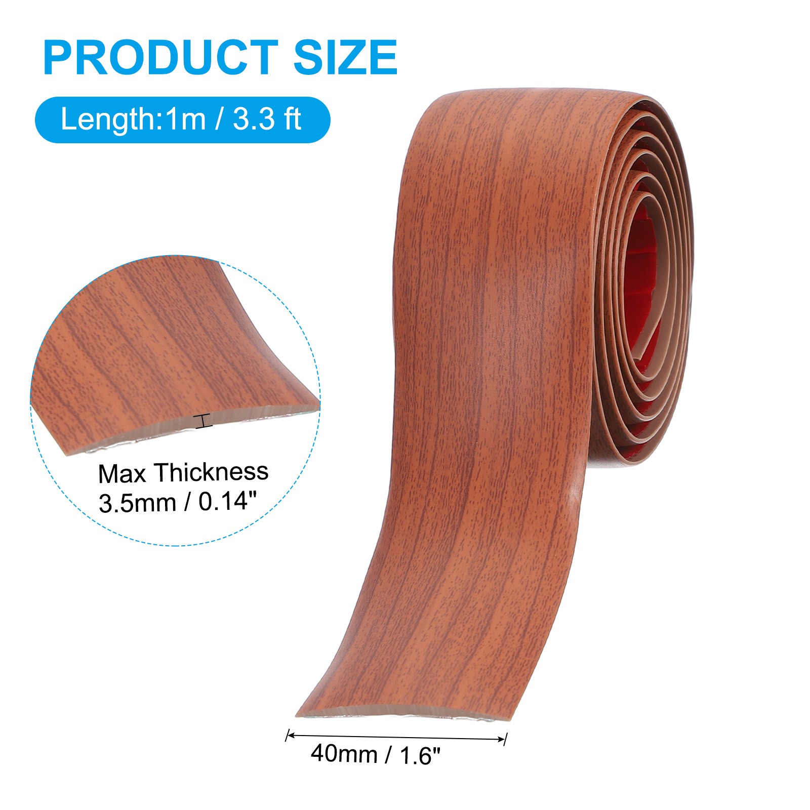 Self Adhesive Floor Transition Strip 3.3’x 1.6″ Vinyl,Walnut
