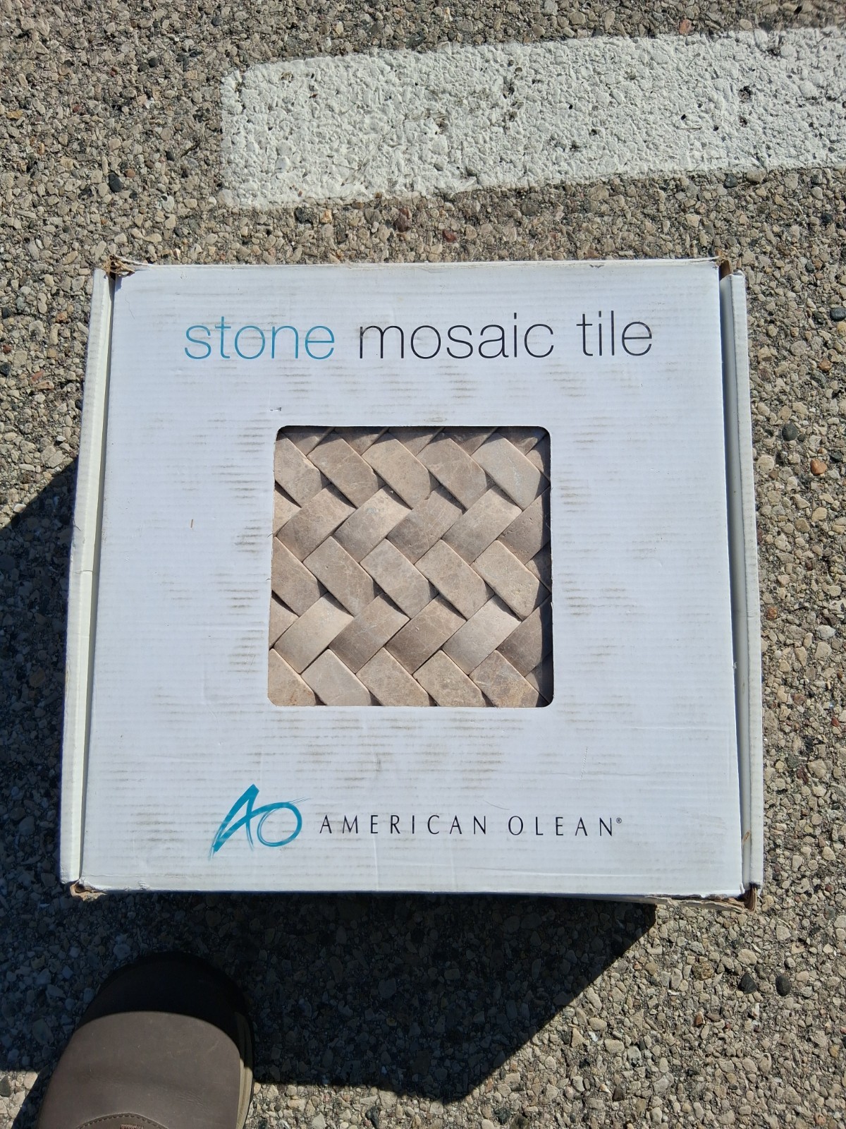 American Olean Delfino Stone Emperador Unglazed Natural Stone Marble Mosaic Tile