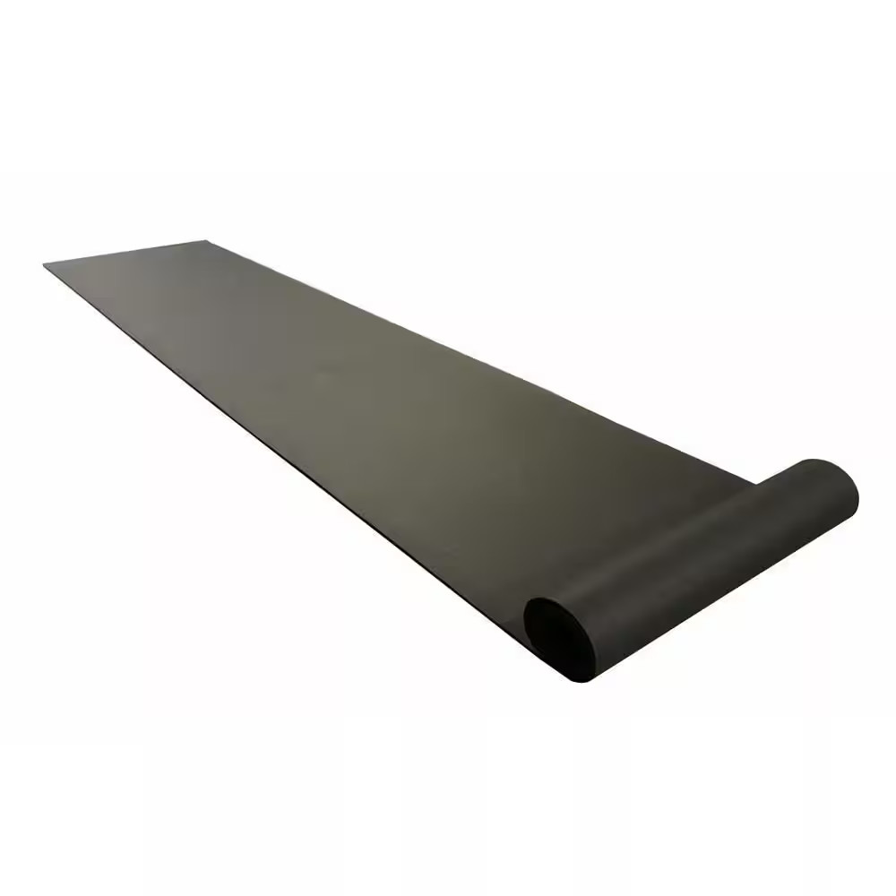 Recycled Flooring 1/4 In. T X 4 Ft. W X 10 Ft. L Black Commercial Rubber Floorin