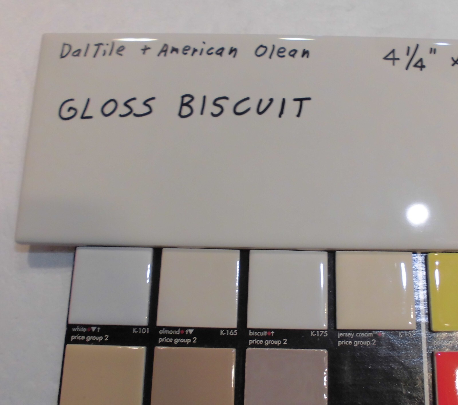 1 pc. Gloss Biscuit by Daltile #K175: 4-1/4 X 12-7/8″ Ceramic Tile, New Stock