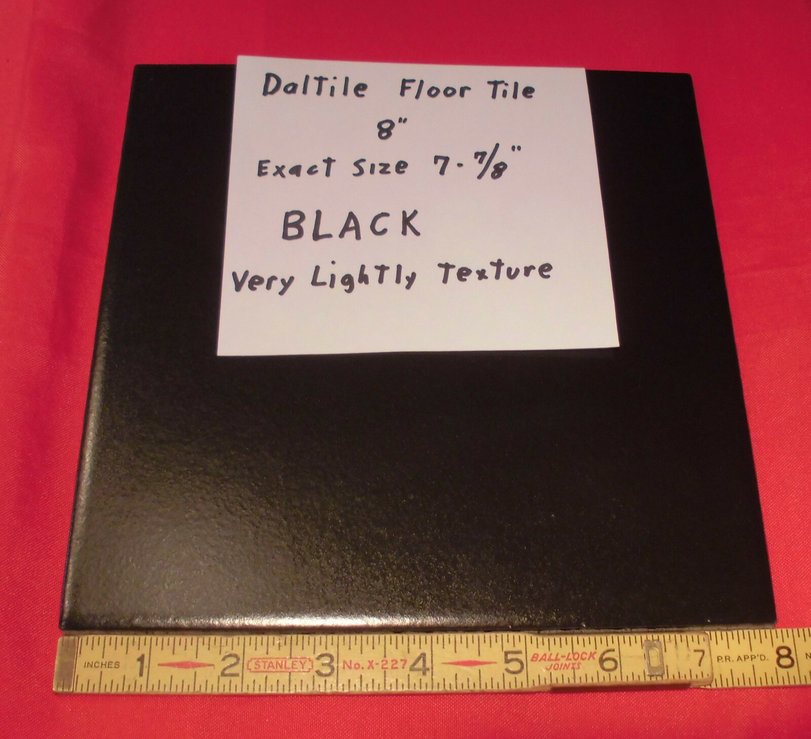 1 pc. *Vintage Solid Black* 8″ X 8″ by Daltile Ceramic/Porcelain Floor Tile NEW