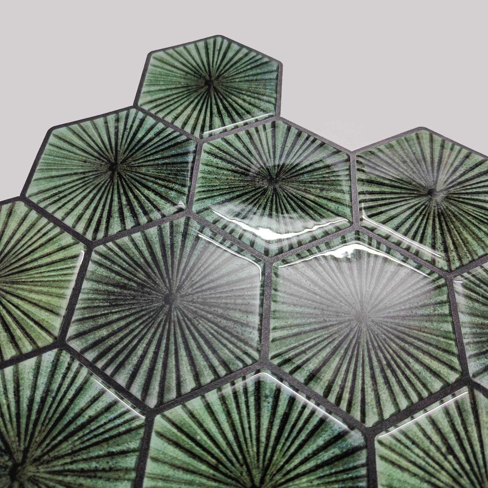 Mosaicowall Sage Green Peel and Stick Wall Tile Kitchen Backsplash Tiles