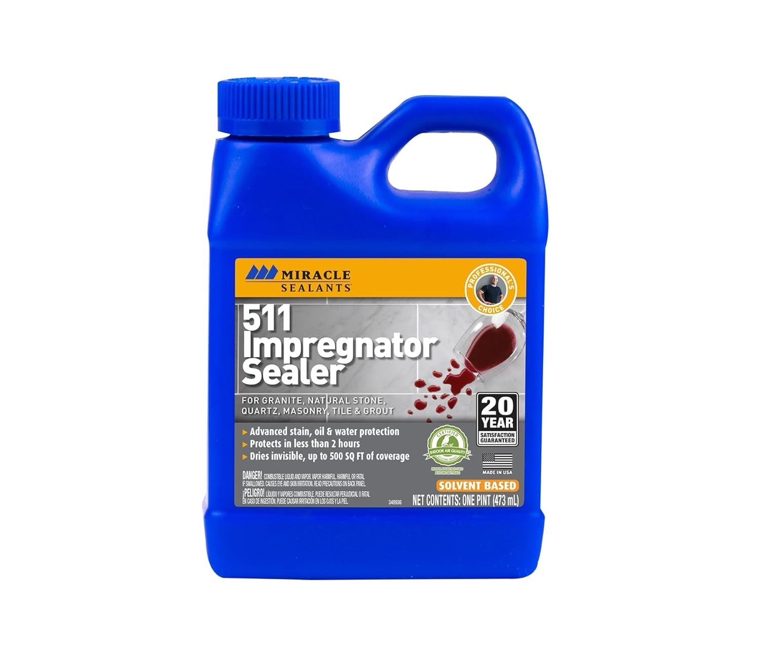 Invisible Barrier 511 Impregnator Sealer – Protects Up to 500 Sq Ft – Pint Size