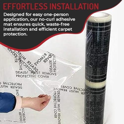 Hi Tech Auto Adhesive Plastic Floor Mat 4 mil 200 ft Roll