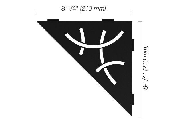 Schluter SHELF-E – Triangular Curve Design – Matte Black – SES1D6MGS