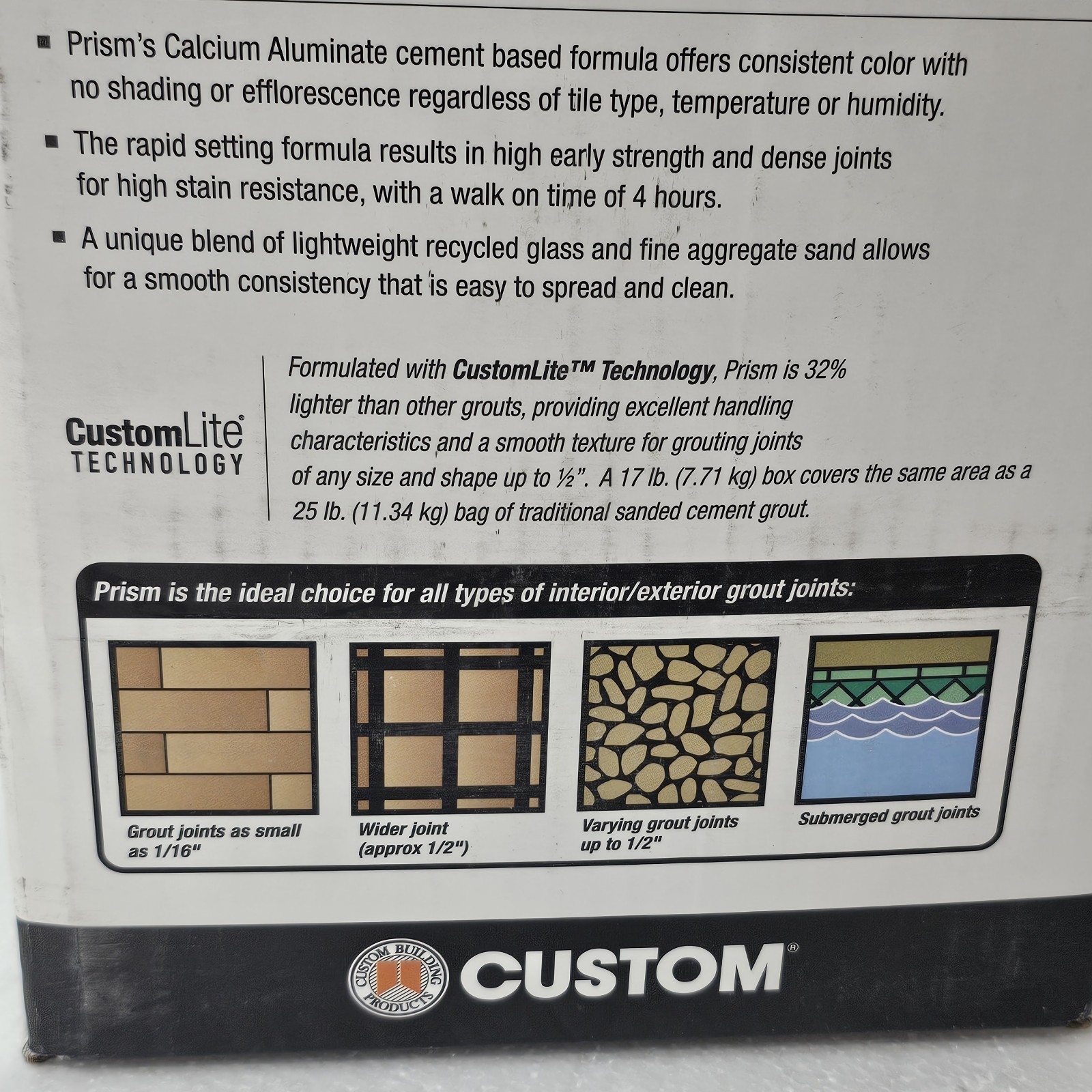 NEW Custom Prism Ultimate Performance Grout – 17 lb Haystack Color