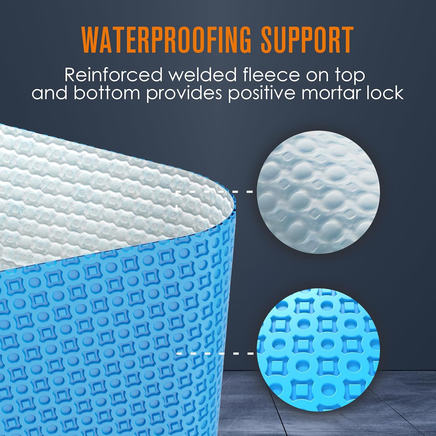 Uncoupling Membrane, Tile Underlayment, Tile Membrane, Flooring Underlayment, fo