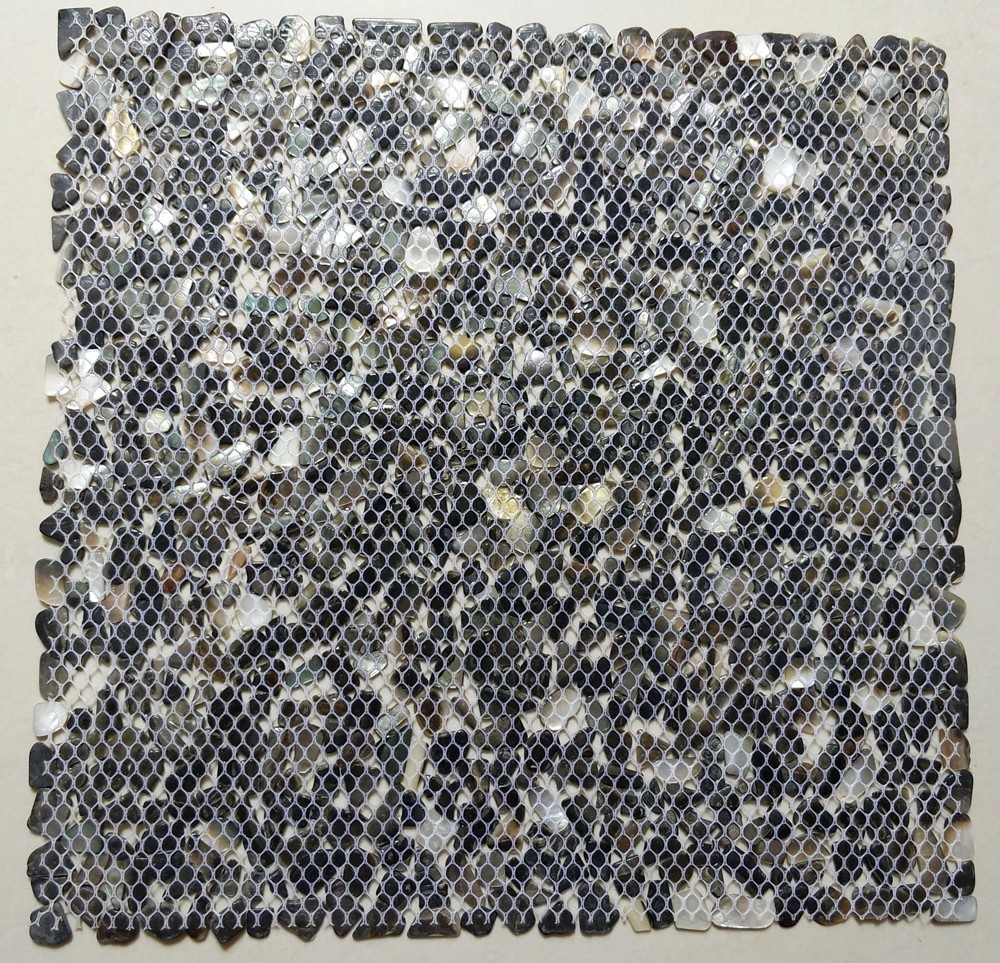 11PCS Irregular Black Lip Shell Mosaic Tile Kitchen Bathroom Wall Backsplash